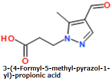 CAS#3-(4-Formyl-5-methyl-pyrazol-1-yl)-propionic acid